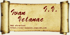 Ivan Velanac vizit kartica